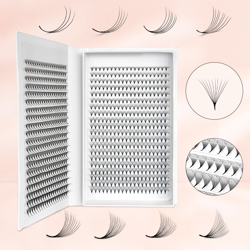 Eyelash Extension For Asian Eyes - 800/1600 Premade Volume Lash Fans Pointy