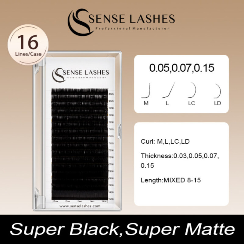 Eyelash Extension Human Hair - SENSE LASHES L / M /