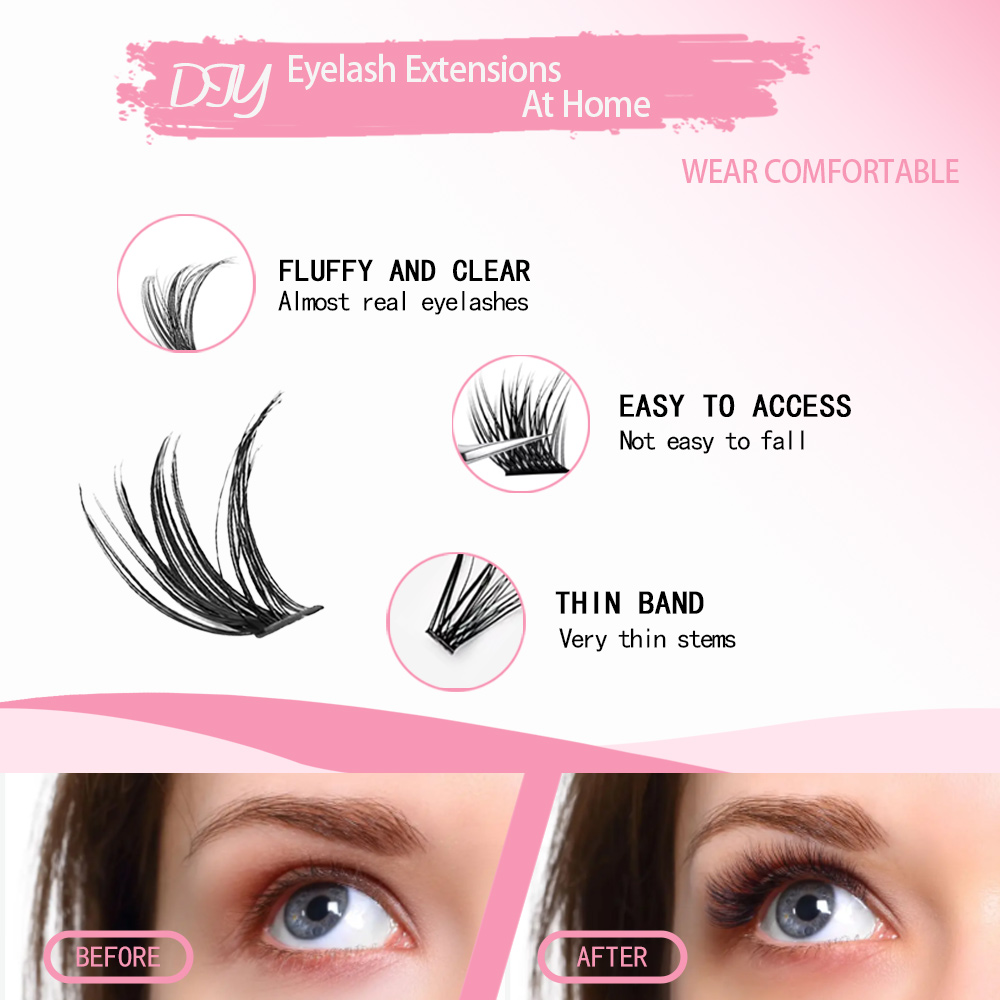 3D 190 PCS Cluster Lashes Kit  - Eyelash Extension London review and price