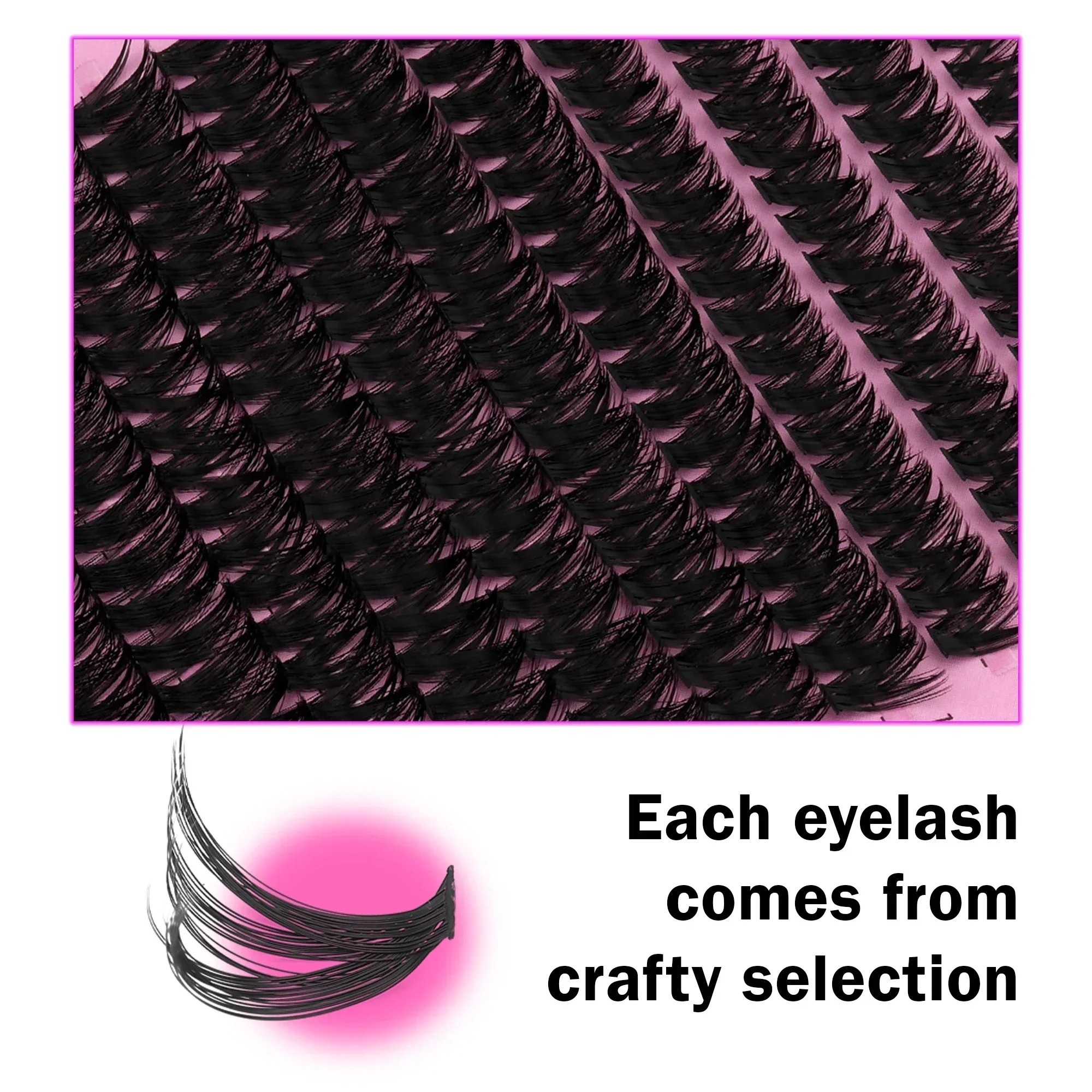 14 Rows Russian Cluster Lashes - Eyelash Extension Russian review and price