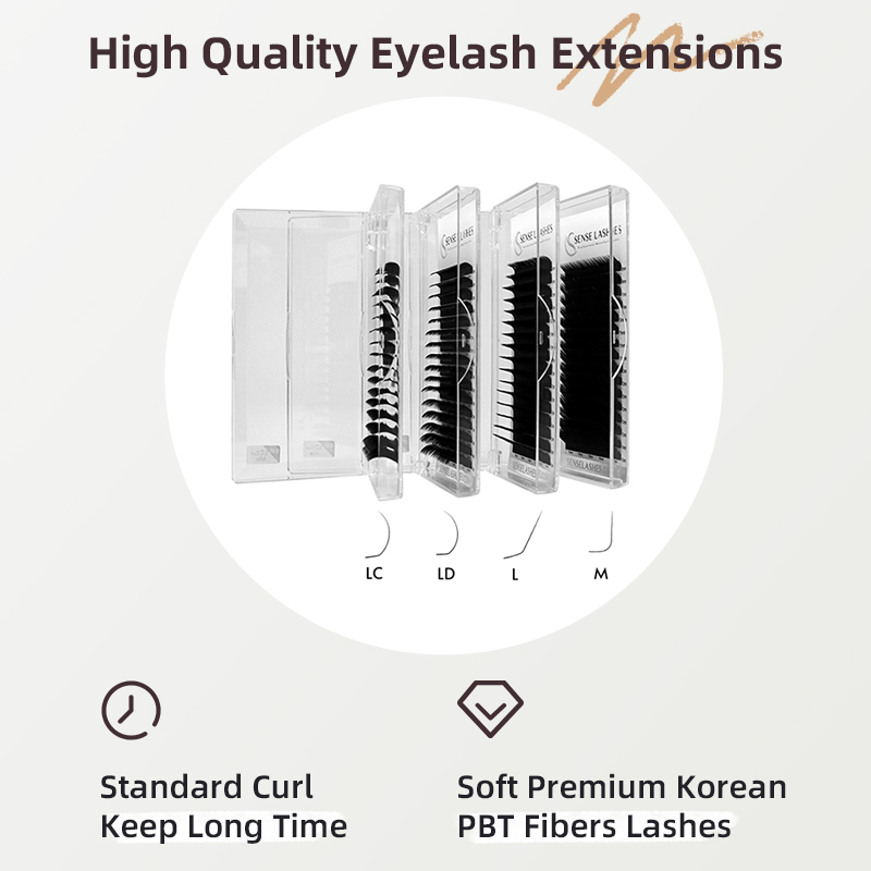 SENSE LASHES L / M / LC / LD C - Eyelash Extension Human Hair review and price